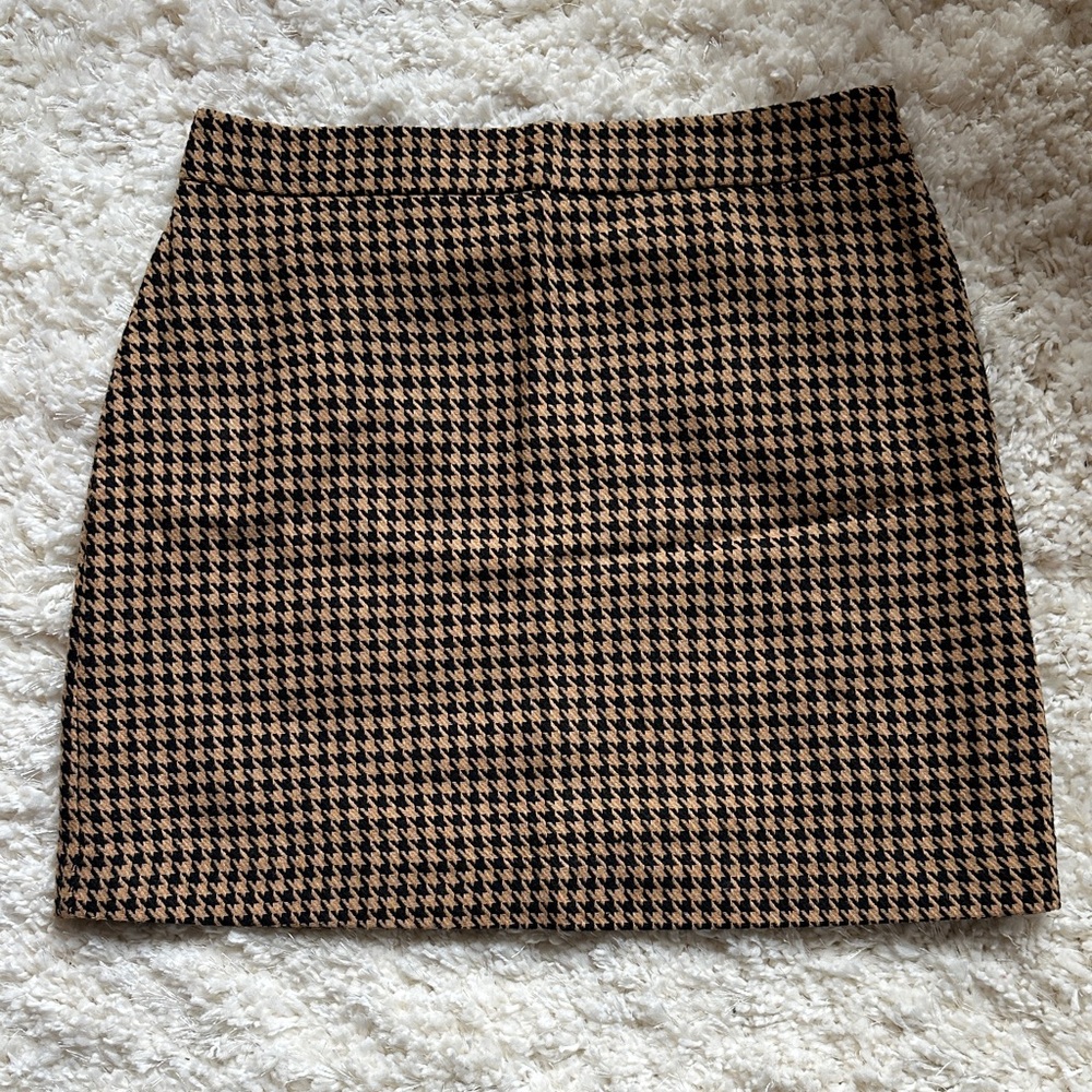 Nine West Houndstooth Pencil Skirt - Black and Tan